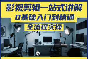 影视剪辑一站式讲解，0基础入门到精通，全流程实操-零一资源网