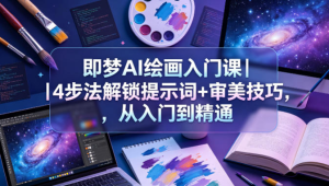 即梦AI绘画入门课｜4步法解锁提示词+审美技巧，从入门到精通-零一资源网