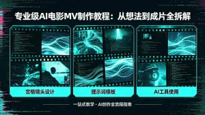 专业级AI电影MV制作教程，从想法到成片全拆解，宫格镜头+提示词模板+AI工具一站式教学-零一资源网