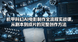 机甲科幻AI电影制作全流程实战课，从剧本到成片的完整创作方法-零一资源网