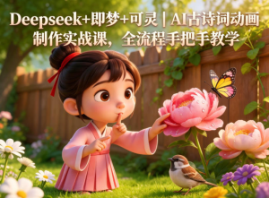 Deepseek+即梦+可灵｜AI古诗词动画制作实战课，全流程手把手教学-零一资源网
