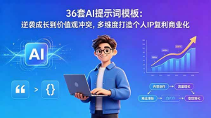 36套AI提示词模板:逆袭成长到价值观冲突,多维度打造个人IP复利商业化-零一资源网