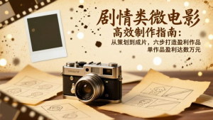 2026剧情类微电影高效制作变现课程:、六步打造盈利作品,单作品盈利达数万元-零一资源网